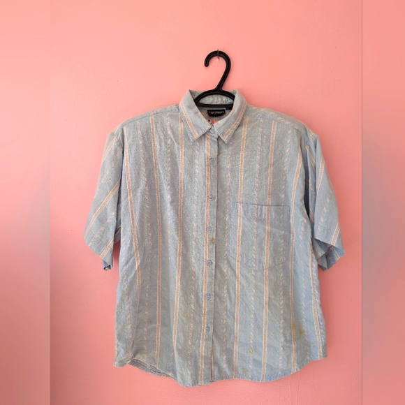 80s Button Down Short Sleeve - Picture 1 of 2